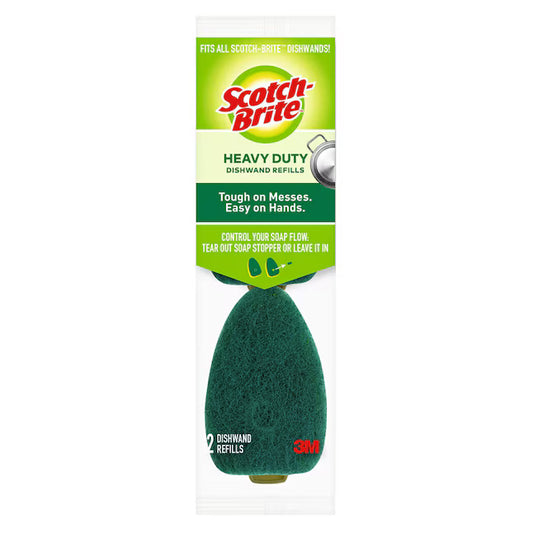 Scotch-Brite ScotchBrite Green SoapDispensing Dishwand Sponge Refills 2 Pack Heavy Duty Cleaning