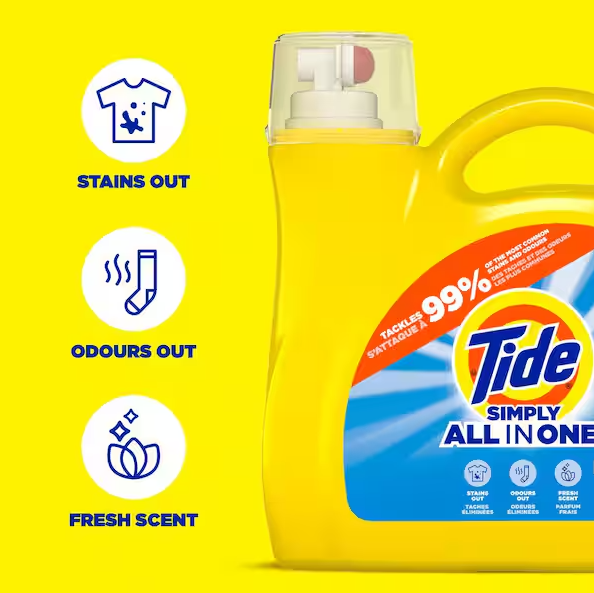 Simply All in One Refreshing Breeze Scent Liquid Laundry Detergent, 89-Loads, 117 fl. oz.