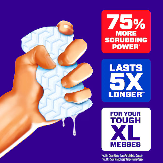 Mr. Clean Whole Home Extra Durable XL Melamine Cleaning pad 8 -Pack