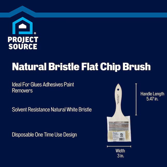 Project Source 3-in Flat Chip Brush