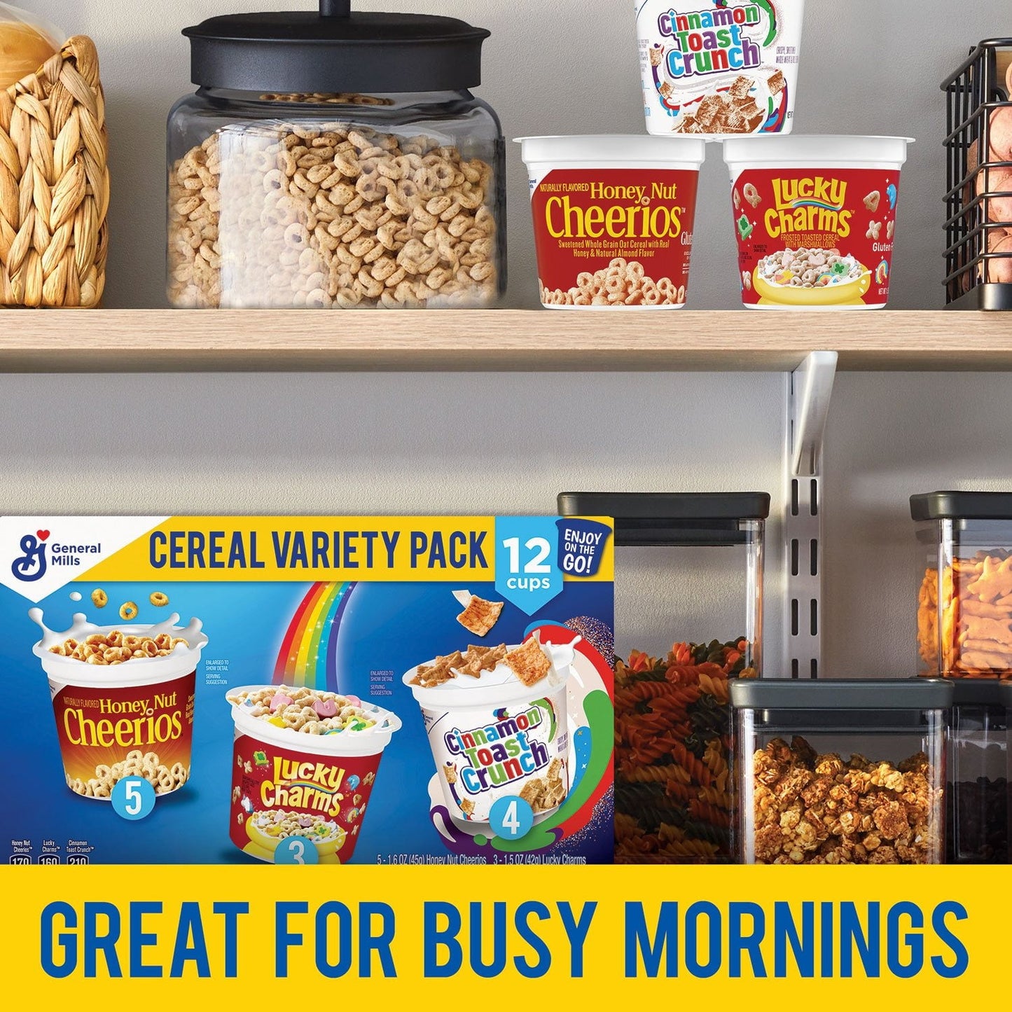 Cereal Cups Variety Pack – 12-Pack Single-Serve Breakfast Cups