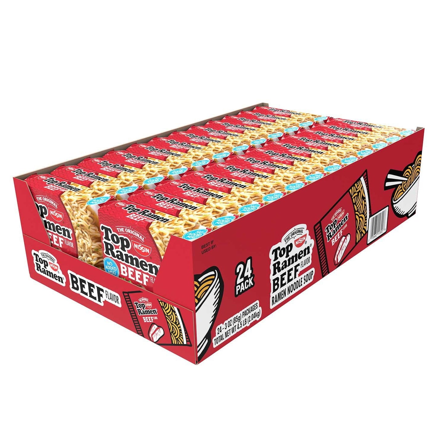Nissin Top Ramen, Beef, 24 pk.