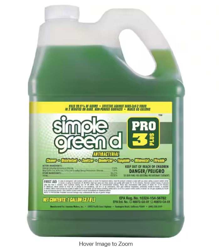 Pro 3 Plus 1 Gal. Herbal Scent Antibacterial Cleaner and Disinfectant