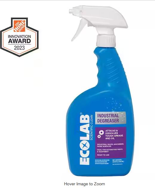 ECOLAB 32 oz. Professional Strength Industrial Degreaser Spray, Attacks Grease, Buildup and Stains