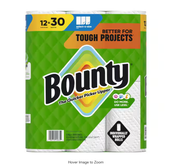 White, Select-A-Size Paper Towel Roll (12 Double Plus Rolls)
