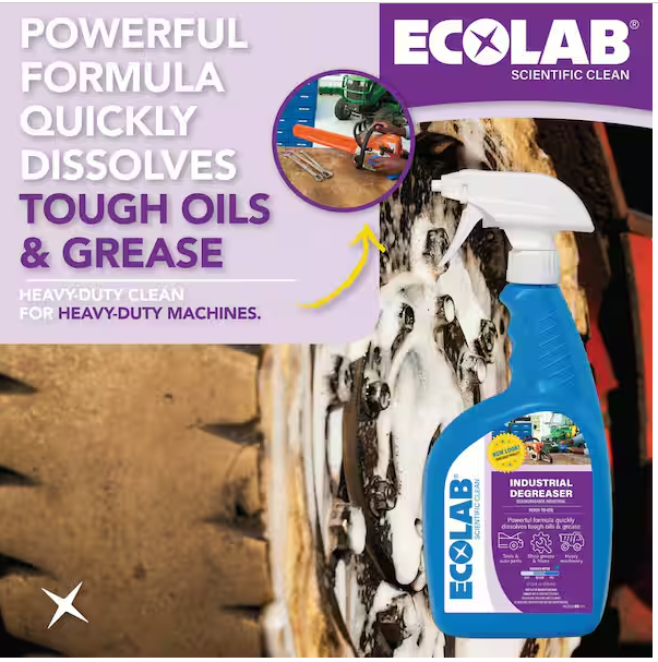 ECOLAB 32 oz. Professional Strength Industrial Degreaser Spray, Attacks Grease, Buildup and Stains