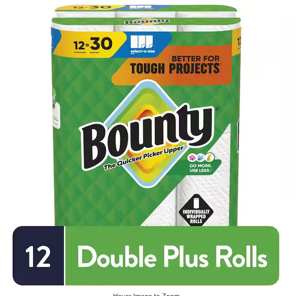 White, Select-A-Size Paper Towel Roll (12 Double Plus Rolls)