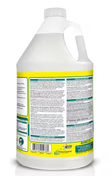 OdoBan 1 Gal. Lemon Disinfectant and Odor Eliminator, Fabric Freshener, Mold Control, Multi-Purpose Cleaner
