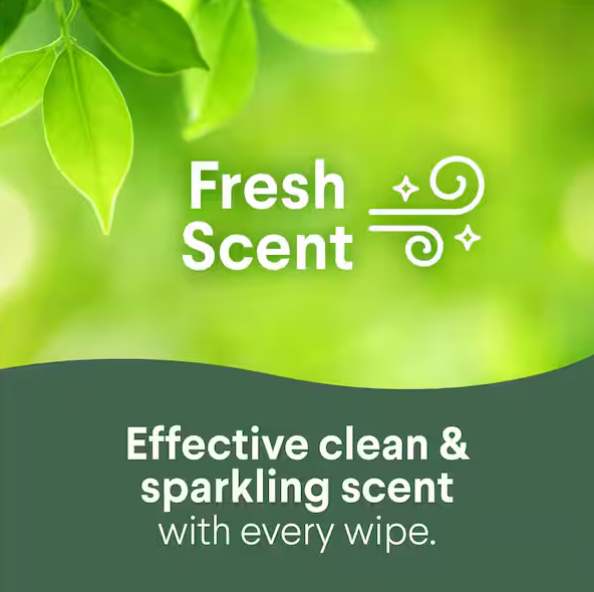 75-Count Crisp Lemon and Fresh Scent Bleach Free Disinfecting Cleaning Wipes (3-Pack)