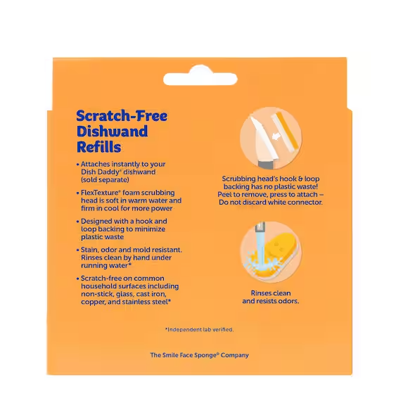 Dish Daddy All-Purpose Soap Dispensing Dishwand Sponge Refill (2-Pack)