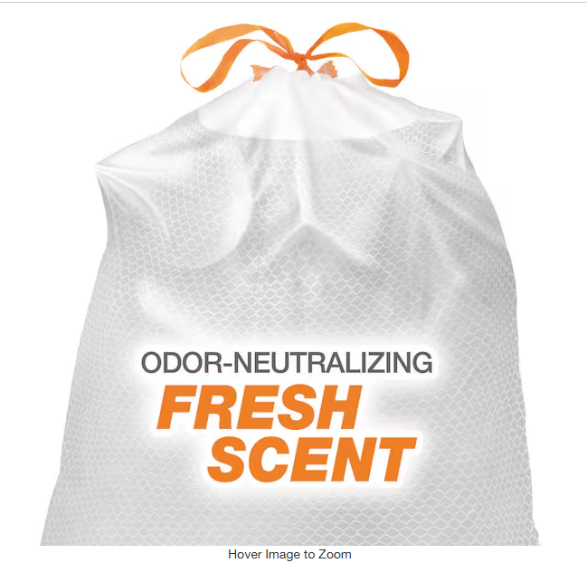 13 Gallon Reinforced Top Drawstring Fresh Scented Tall Kitchen Trash Bags with 20% PCR (200-Count)
