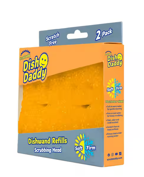 Dish Daddy All-Purpose Soap Dispensing Dishwand Sponge Refill (2-Pack)