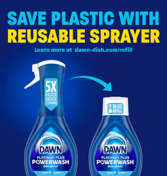 Platinum Powerwash Dish Spray 16 oz. Fresh Scent Dish Soap refill
