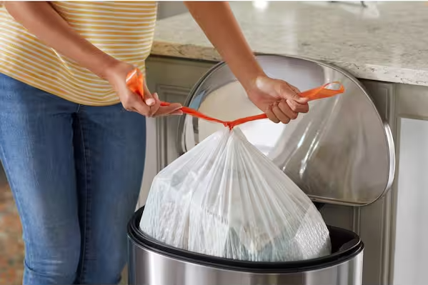 13 Gallon Reinforced Top Drawstring Fresh Scented Tall Kitchen Trash Bags with 20% PCR (200-Count)