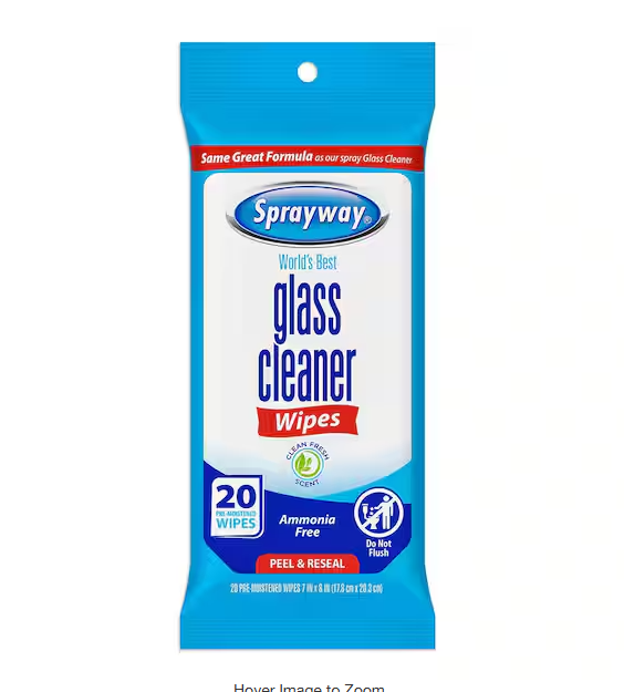 Glass Cleaner Wipes (20-Count)