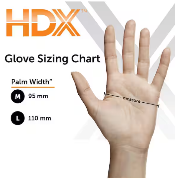 Pop-N-Go Black Disposable Heavy Duty Nitrile Gloves, Size Medium (40-Count)
