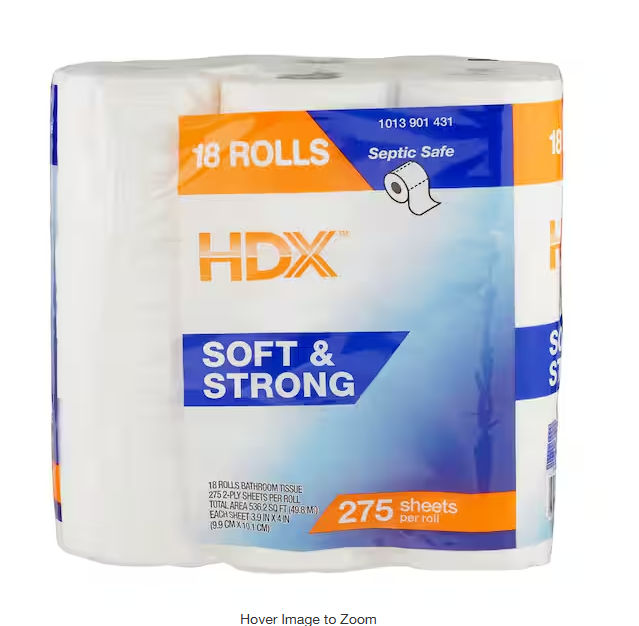 Soft and Strong 2-Ply Toilet Tissue (275-Sheets Per Roll-18 Rolls Per Pack)