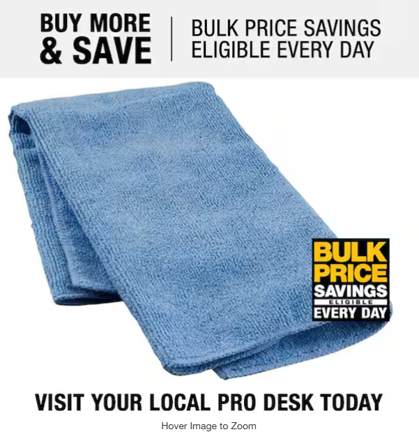 14 in. x 14 in. Microfiber Towels (2 x 24-Pack)