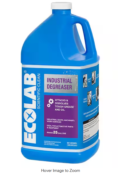 ECOLAB 1 Gal. Professional Strength Industrial Degreaser, Attacks Grease, Buildup and Stains