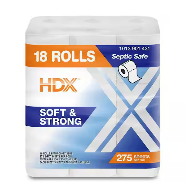 Soft and Strong 2-Ply Toilet Tissue (275-Sheets Per Roll-18 Rolls Per Pack)