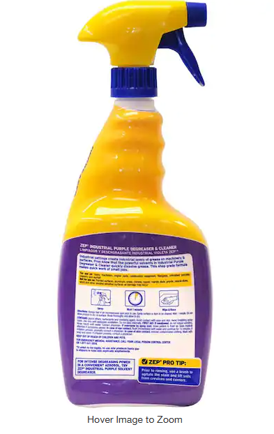 ZEP 32 oz. Industrial Purple Ready to Use Degreaser