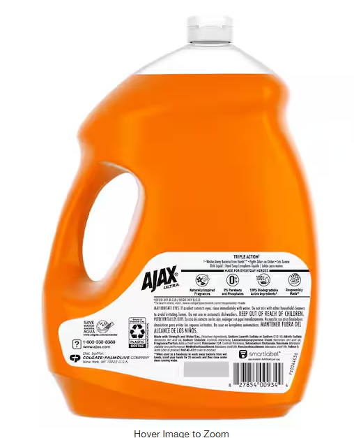 Ultra Triple Action 145 oz. Orange Liquid Dish Soap