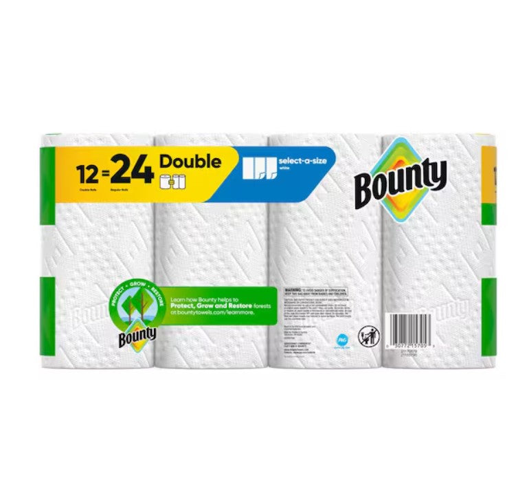White, Select-A-Size Paper Towel Roll (12 Double Rolls)