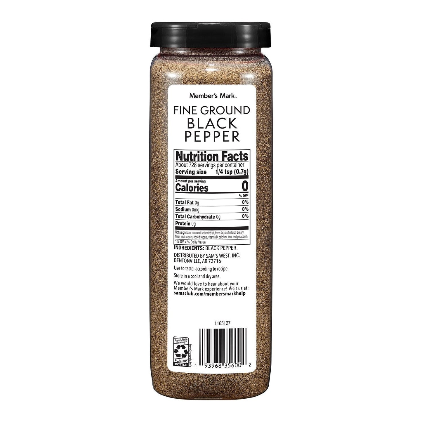 Member’s Mark Ground Black Pepper, 18 oz | Bold Flavor, Kosher-Certified Seasoning