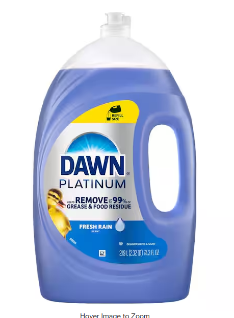 Platinum Fresh Rain Scent Liquid Dish Soap