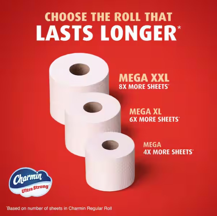 Ultra Strong Toilet Paper Roll (18 Mega Plus Rolls)