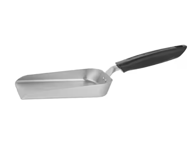 Black/Grey Stainless Steel Griddle Scoop Cooking Accessory