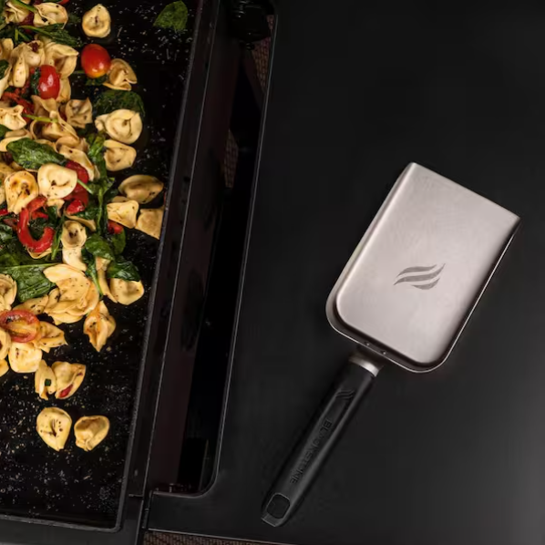 Black/Grey Stainless Steel Griddle Scoop Cooking Accessory