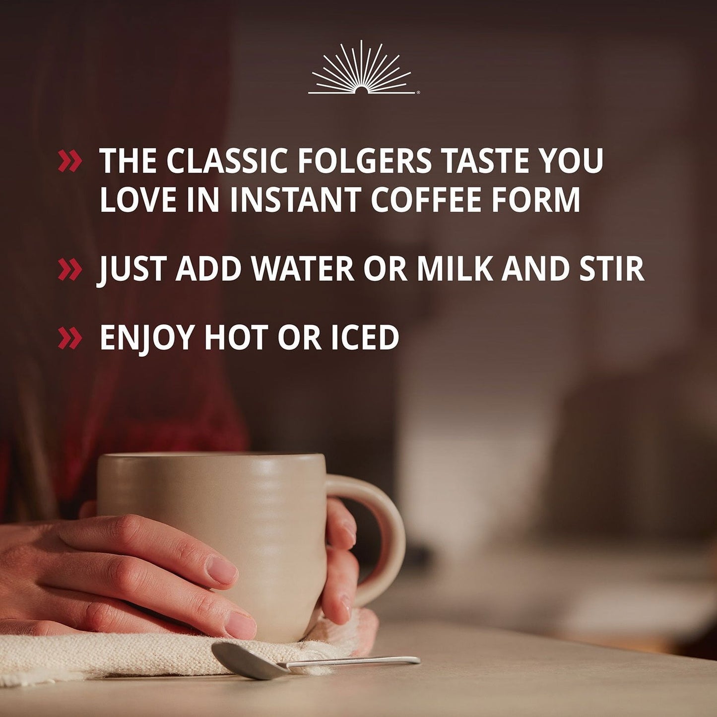 Folgers Classic Roast Instant Coffee Crystals — 16 oz Jar