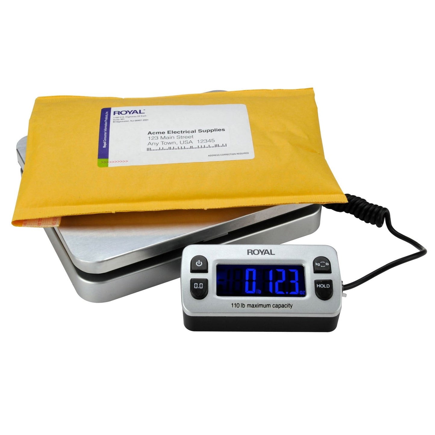 Royal DG110 Digital Shipping & Postal Scale with Wired Remote – 110 lb Capacity