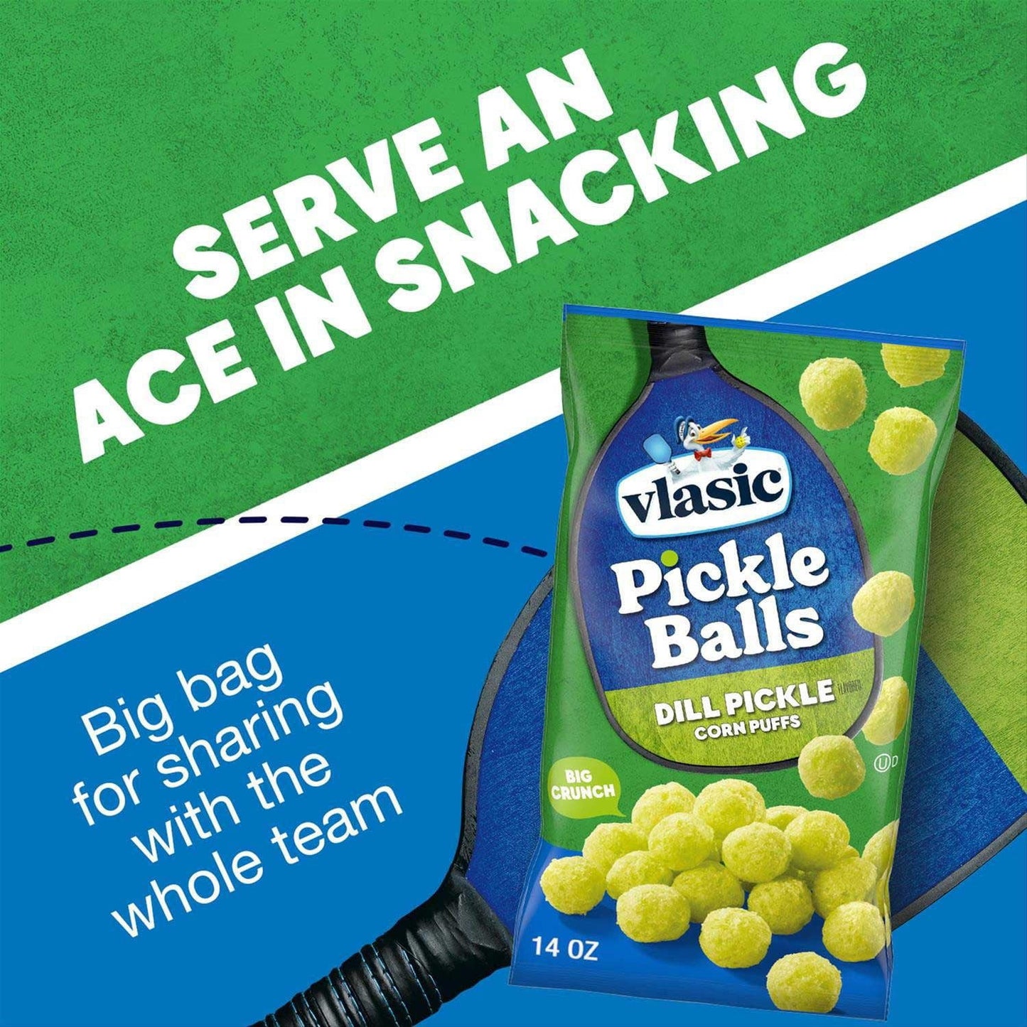 Vlasic Pickle Balls Dill Pickle Flavored Corn Puffs