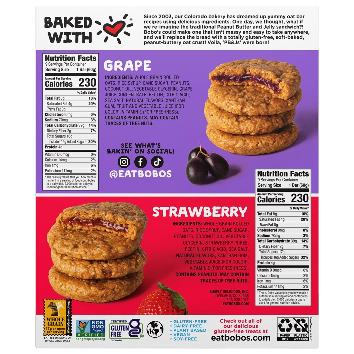 Bobo’s PB&J Oat Snack Bars