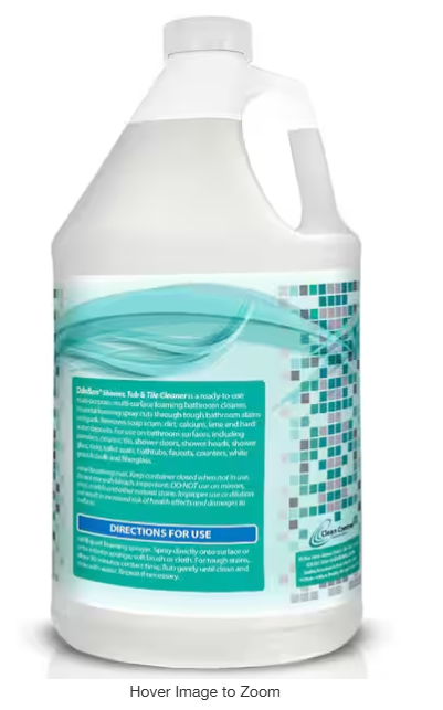 OdoBan 1 Gal. Shower, Tub and Tile Cleaner Refill (Ready-To-Use), Powerful Foaming Bathroom Cleaner