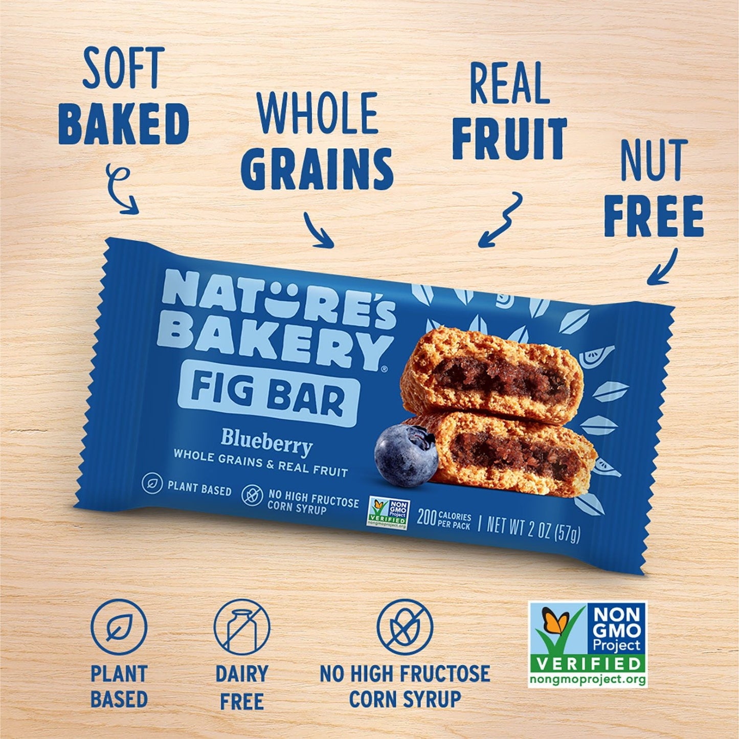 Nature’s Bakery Fig Bar Variety Pack, Blueberry & Raspberry – 2 oz Bars, 32 Pack