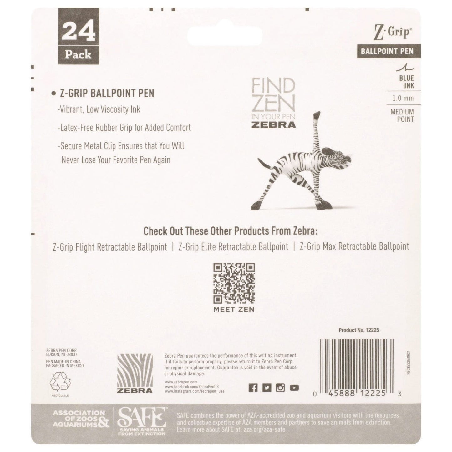 Zebra Z-Grip Retractable Ballpoint Pen