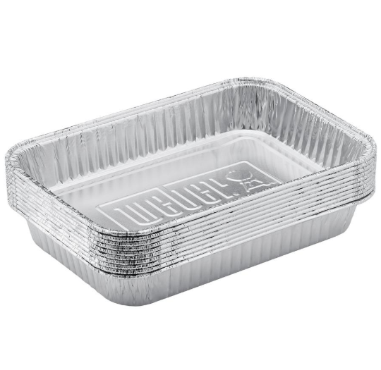 Small Grill Aluminum Disposable Drip Pans (10-Pack)