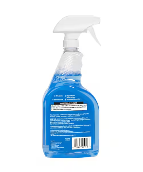 32 oz. Ammonia-Free Pro Glass Cleaner and Multi-Surface Cleaner Spray Bottle for Windows and Mirrors