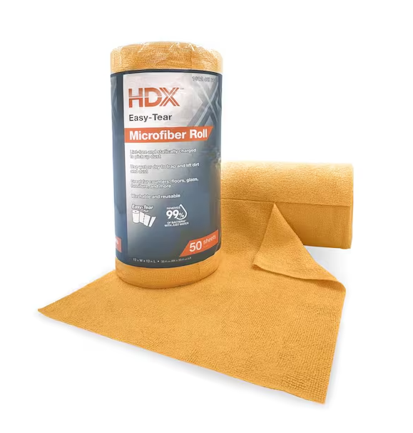 Easy-Tear 12 in. x 12 in. Microfiber Cloth Roll (50 count)