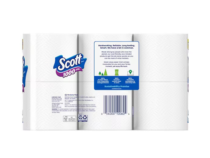 White Toilet Tissue (1000-Sheet 12 Rolls Per Pack)