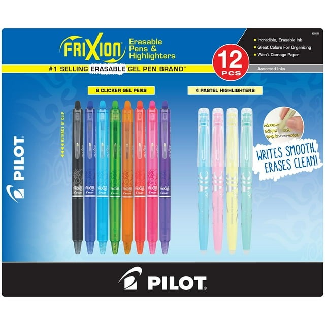 Pilot FriXion Erasable Pens – Thermo-Sensitive Ink Writing Set