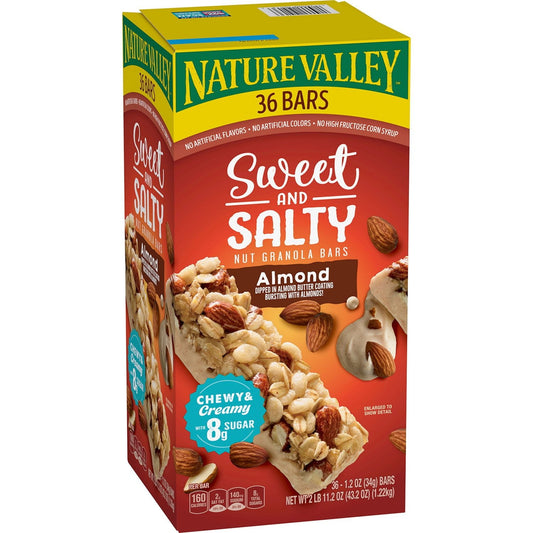 Nature Valley Sweet & Salty Nut Granola Bars – Almond, 36 Count