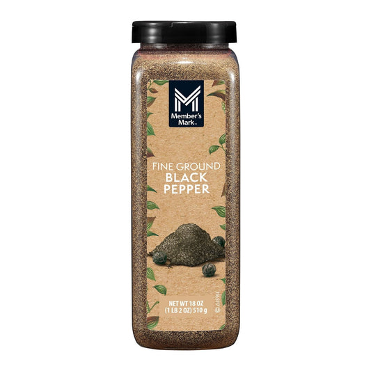 Member’s Mark Ground Black Pepper, 18 oz | Bold Flavor, Kosher-Certified Seasoning