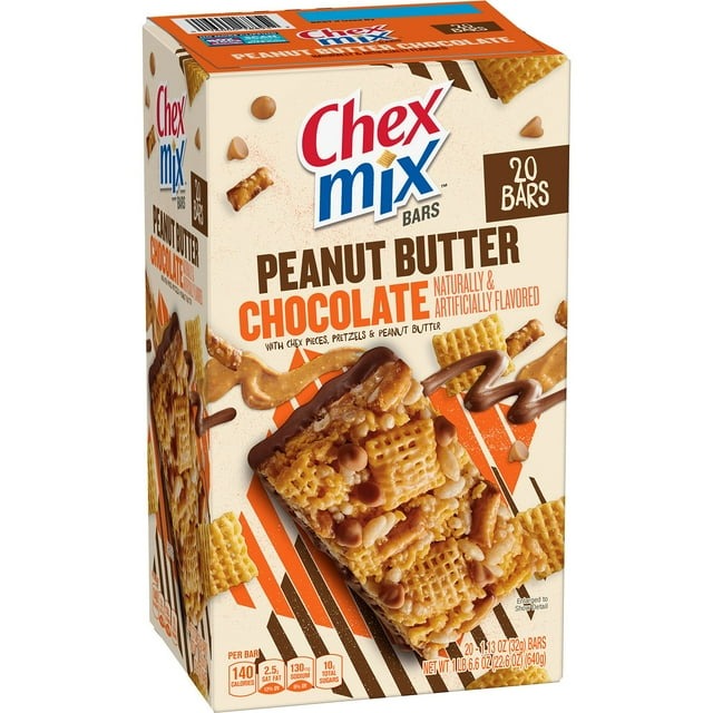 Chex Mix Peanut Butter Chocolate Treat Bars