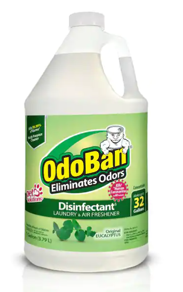 OdoBan 1 Gal. Eucalyptus Disinfectant and Odor Eliminator, Fabric Freshener, Mold Control, Multi-Purpose Cleaner Concentrate