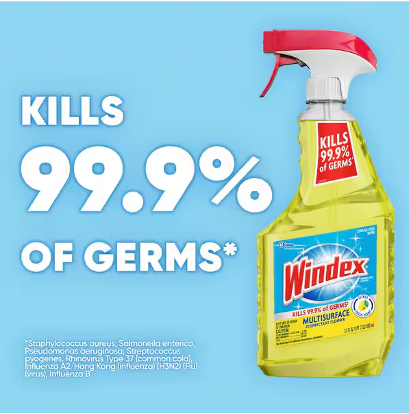 Windex 23 fl. oz. Multi-Surface Disinfectant Glass Cleaner