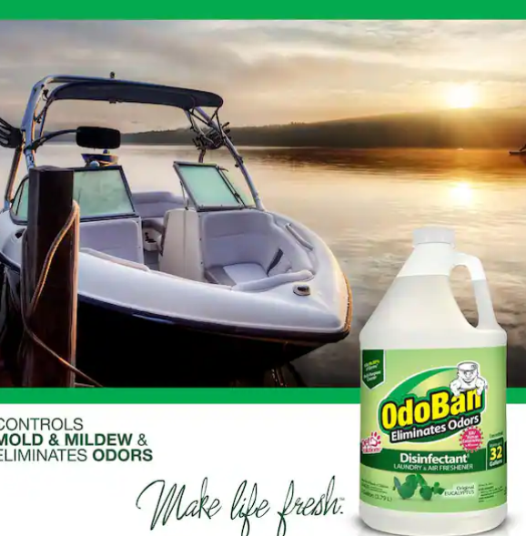 OdoBan 1 Gal. Eucalyptus Disinfectant and Odor Eliminator, Fabric Freshener, Mold Control, Multi-Purpose Cleaner Concentrate